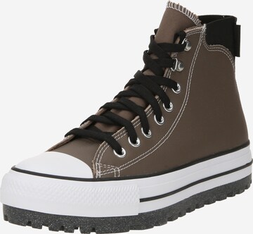 Baskets hautes 'CHUCK TAYLOR ALL STAR CITY' CONVERSE en marron : devant