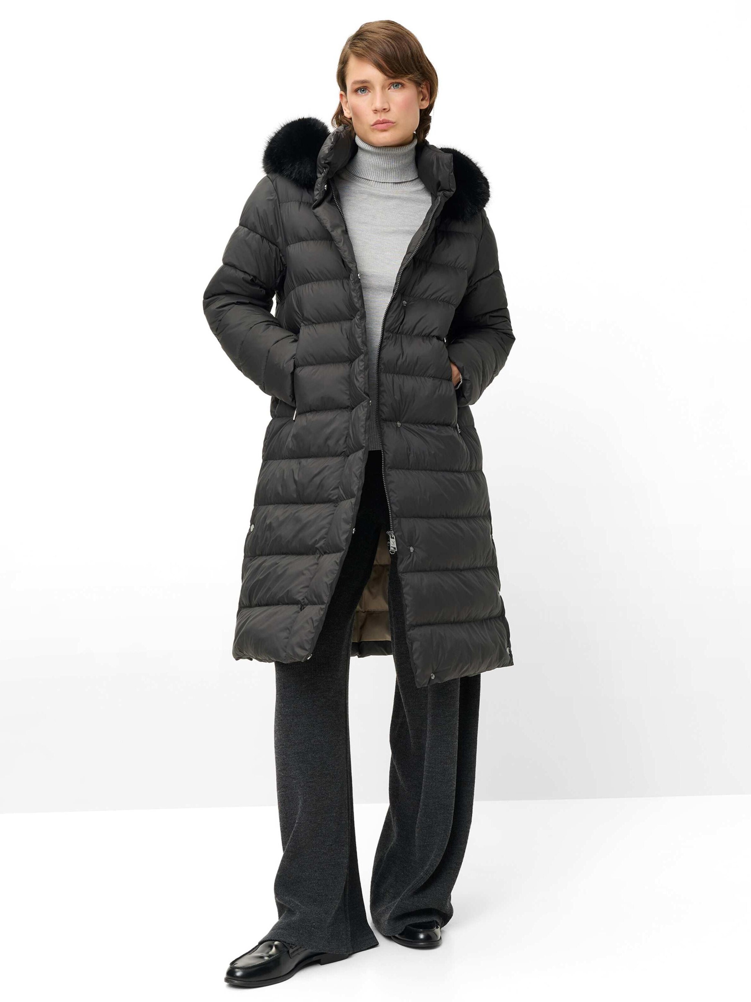 Fuchs Schmitt Wintermantel 'Steppmantel Atlantic City'‌‌ in Schwarz: Vorderseite