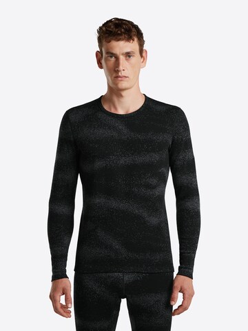 ICEBREAKER - Camiseta funcional 'Oasis Vertex' en negro: frente