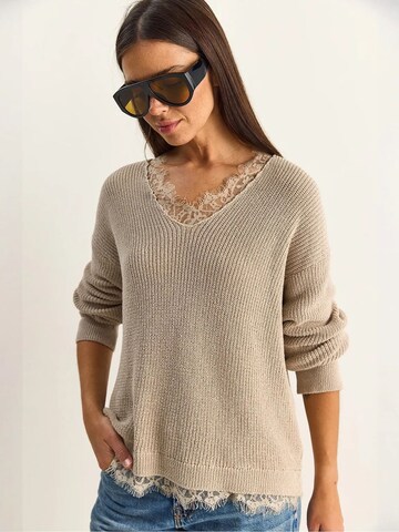 Pull-over Bianco Lucci en beige
