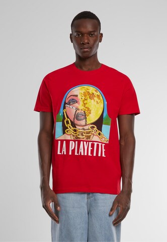 Mister Tee Shirt 'La Playette' in Red: front