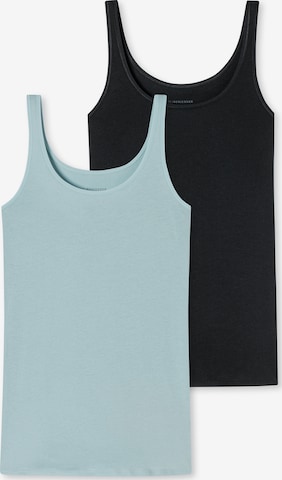 SCHIESSER Top ' 95/5 Organic ' in Blue: front