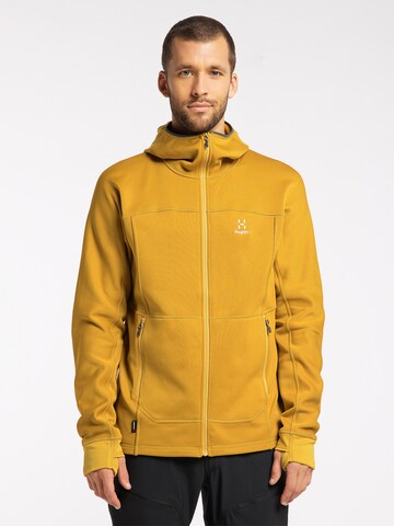 Haglöfs Athletic Fleece Jacket 'Betula' in Yellow: front
