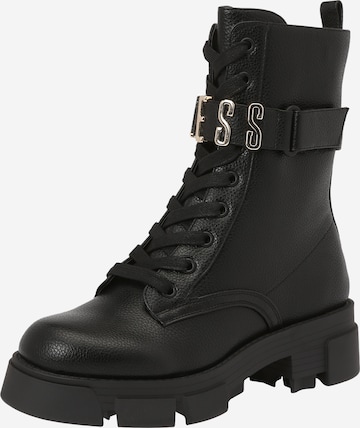 GUESS Lace-Up Ankle Boots 'Madox' in Black: front