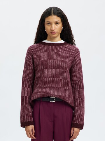 SELECTED Pullover 'SLFALVA' i lilla: forside