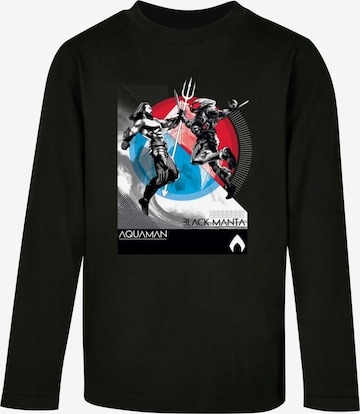 ABSOLUTE CULT Shirt 'Aquaman - Vs Black Manta' in Zwart: voorkant