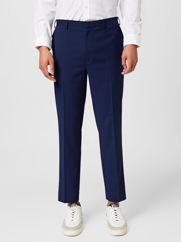 BURTON MENSWEAR LONDON Regular Trousers with creases in Blue: front