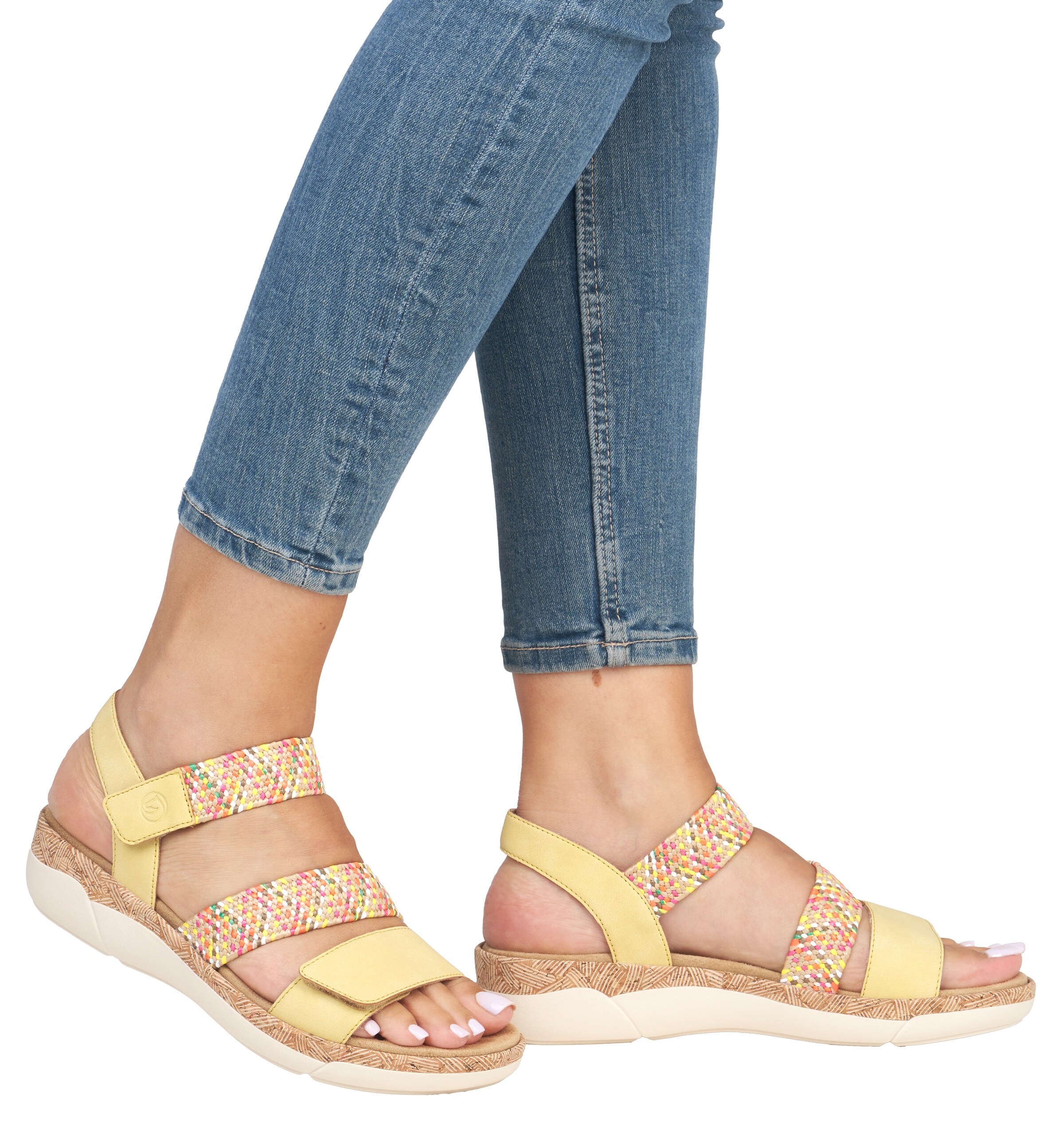 Sandales REMONTE en jaune : devant