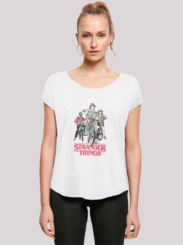 F4NT4STIC Shirt 'Stranger Things Netflix TV Series' in White: front