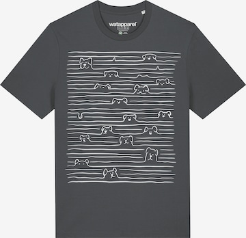 Maglietta ' Doodle Dogs ' di Watapparel in grigio: frontale