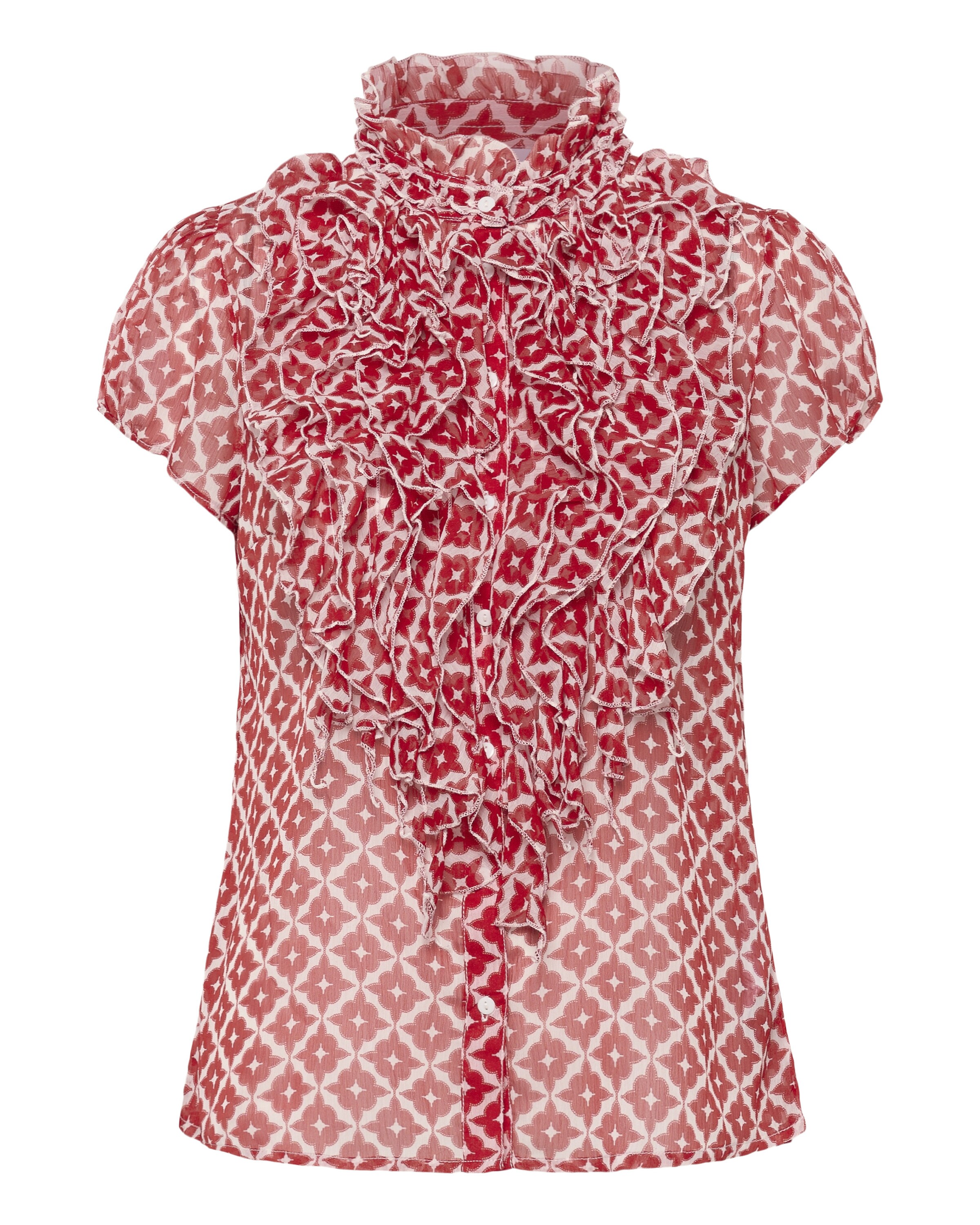 Chemisier 'Lilja' SAINT TROPEZ en rouge : devant