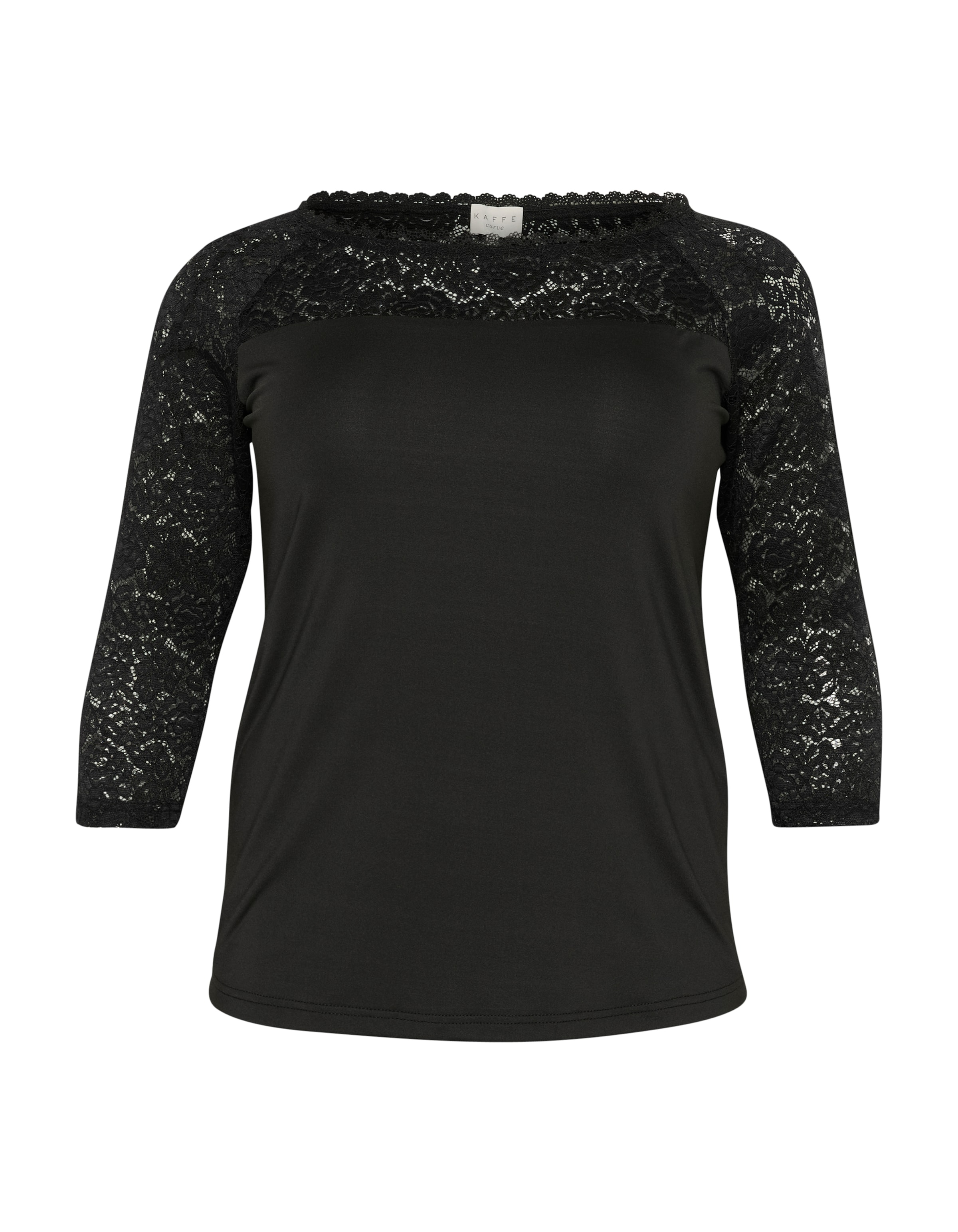 KAFFE CURVE Blouse 'KC Aya' in Black: front