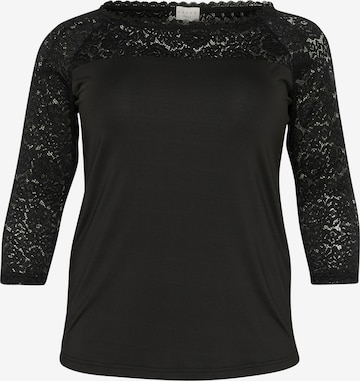 KAFFE CURVEBluza 'KC Aya' - crna boja: prednji dio