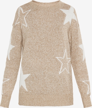 SANIKAPulover 'Fashion Look' - bež boja: prednji dio