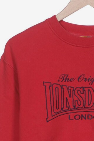 LONSDALE Sweatshirt & Zip-Up Hoodie in S in Red