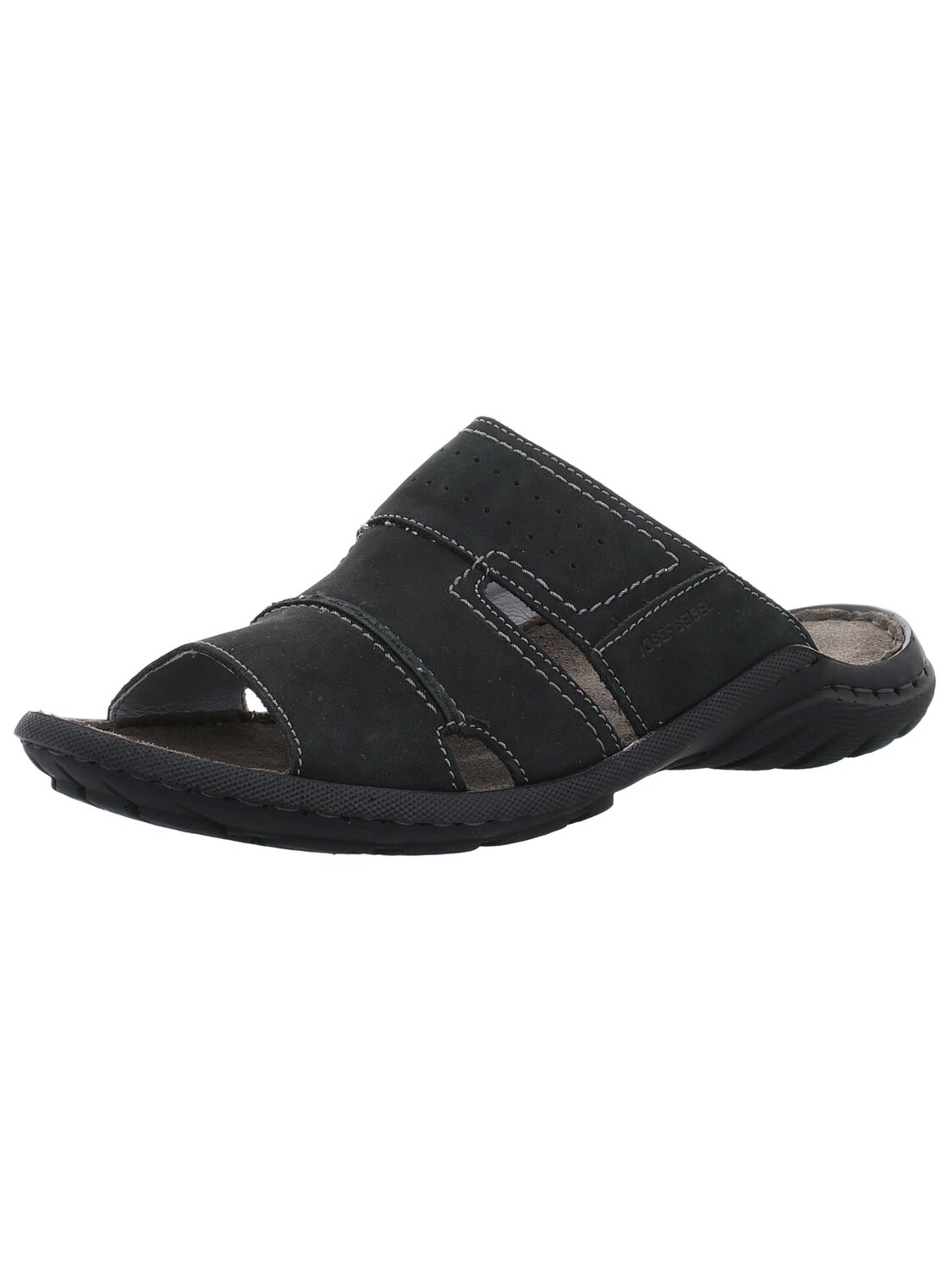 JOSEF SEIBEL Pantolette in Schwarz: Vorderseite