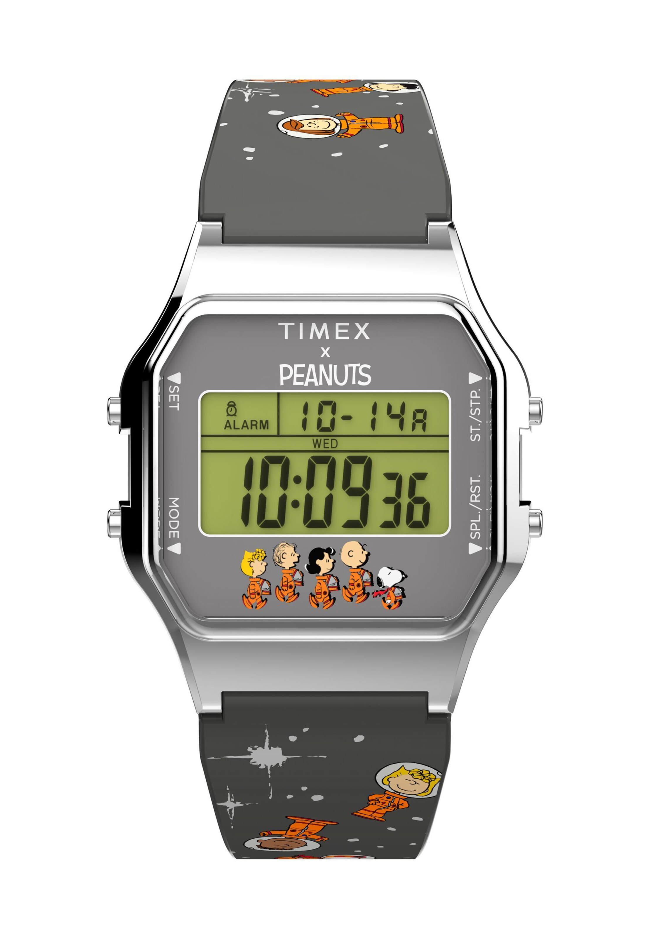 TIMEX Digital watch 'Peanuts Space' in Grey: front