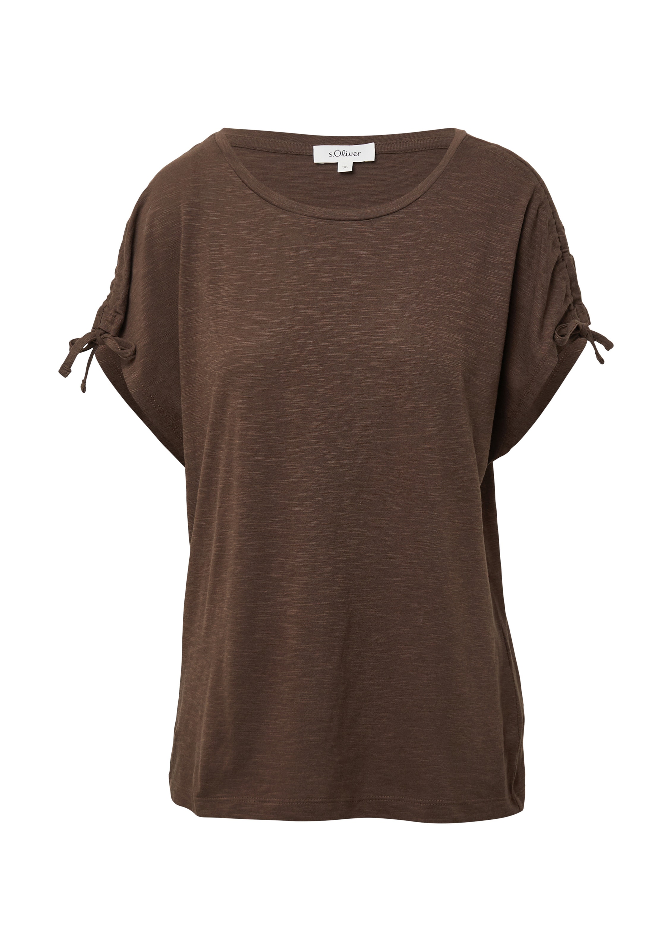 s.Oliver Shirt in Bruin: voorkant