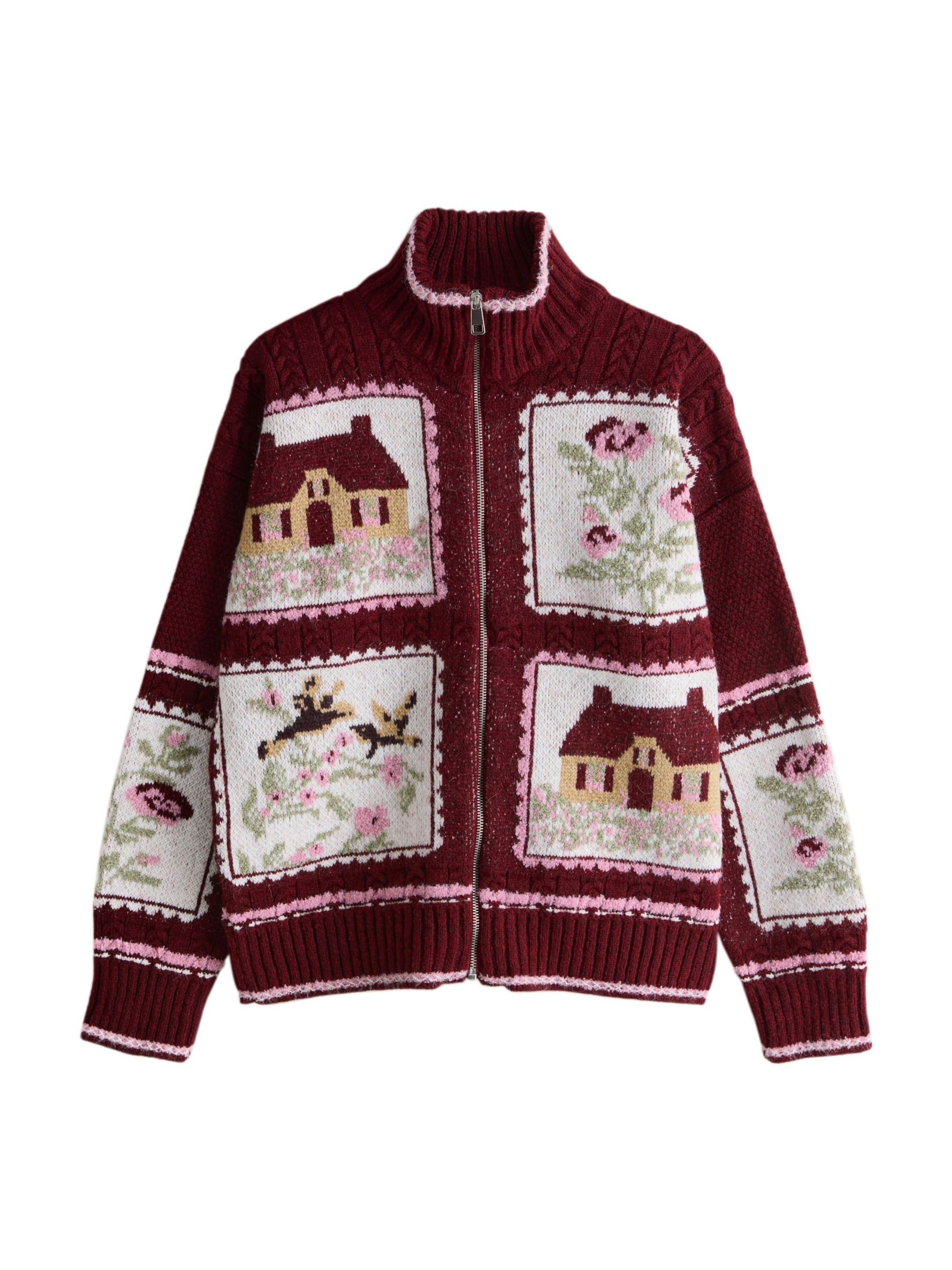 Next Kardigán - zmiešané farby / tmavočervená, Produkt