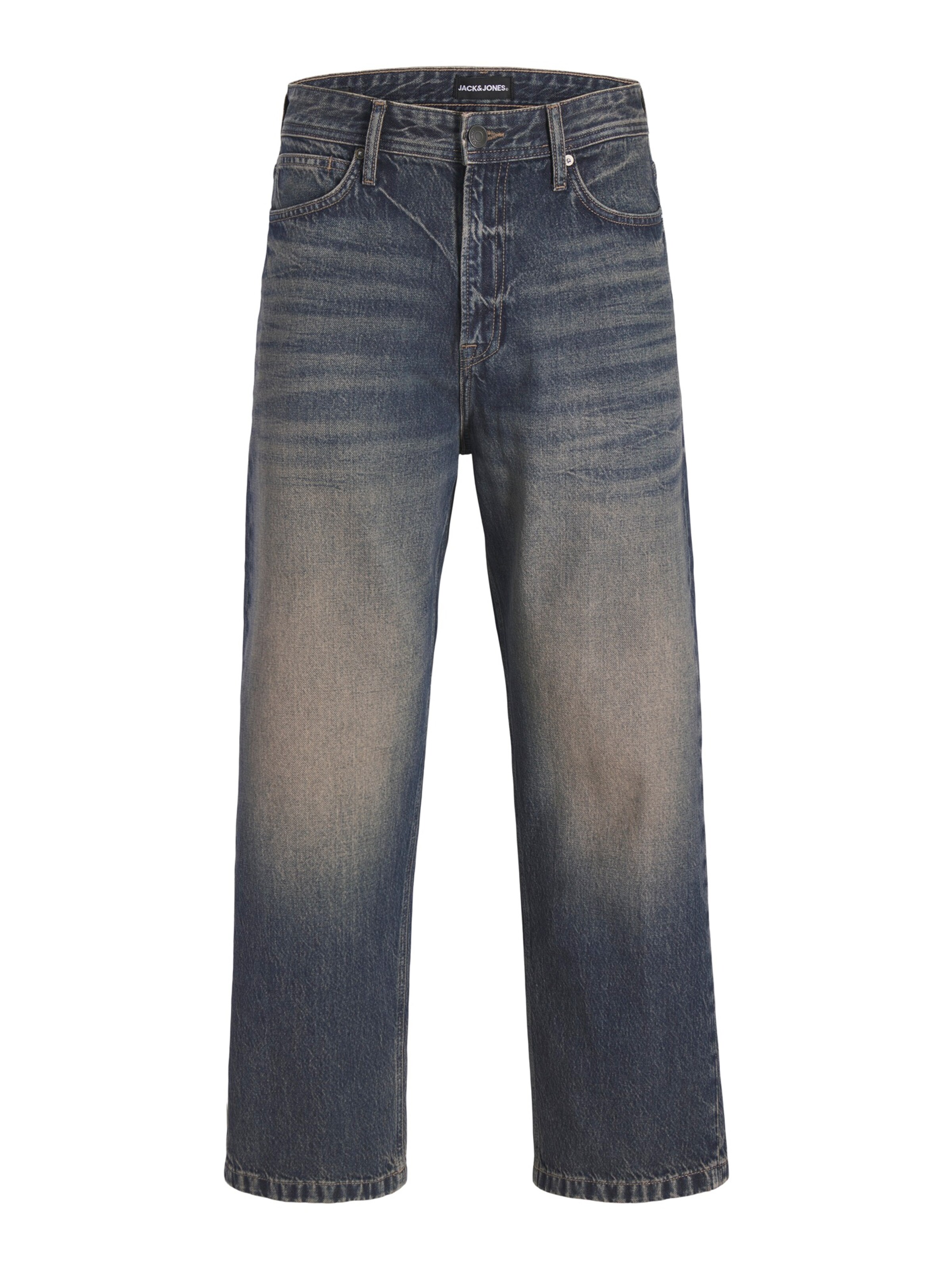 Jack & Jones Plus Loosefit Jeans 'JJICHRIS JJCREW' in Blauw: voorkant