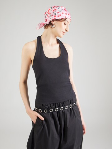 PIECES Top 'PCMay' in Black: front
