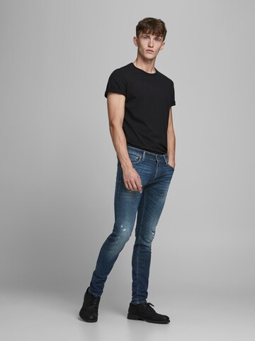 JACK & JONES Kitsas Teksapüksid 'Liam', värv sinine