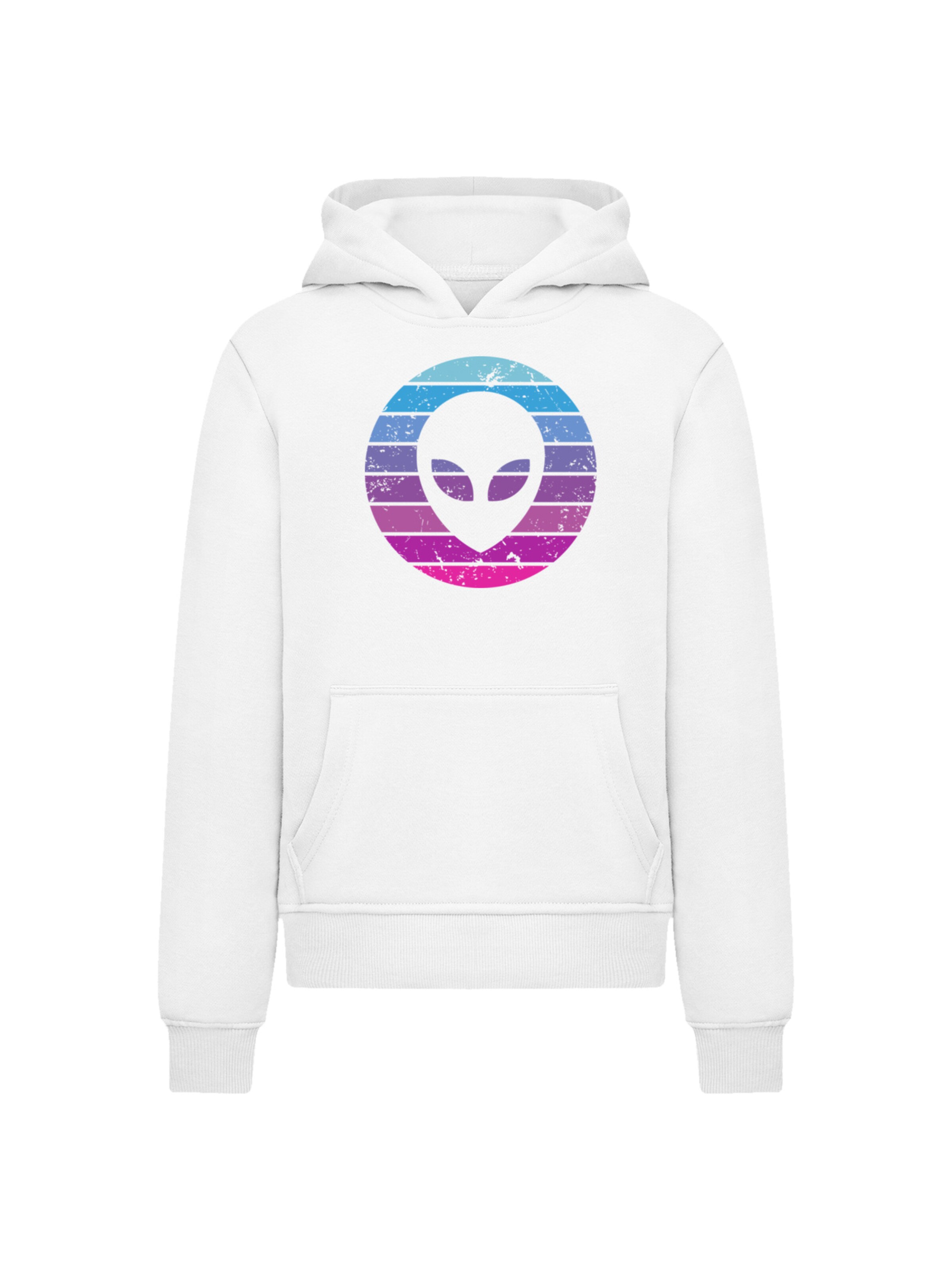 Sweat-shirt 'Alien Kopf' F4NT4STIC en blanc : devant