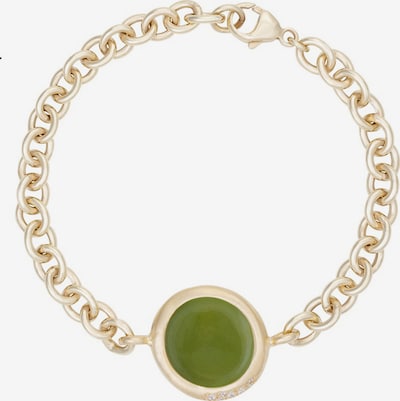Zoccai Armband in gold / grün, Produktansicht