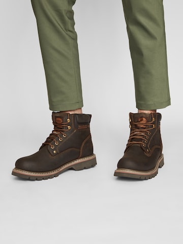 Dockers by Gerli Lace-Up Boots 'Darmstadt' in Brown: front