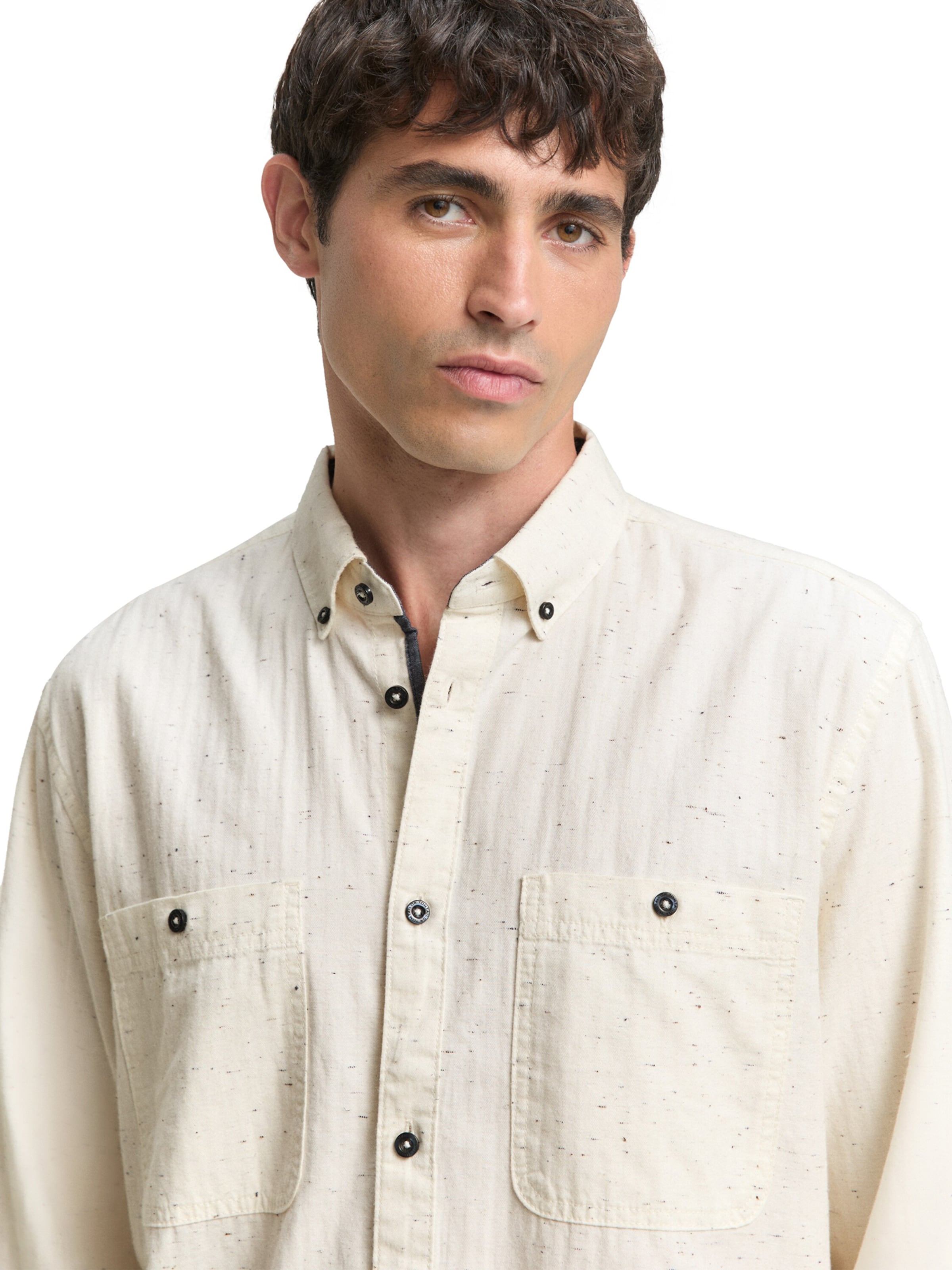 Coupe regular Chemise TOM TAILOR en blanc