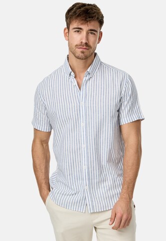 INDICODE JEANS Regular fit Overhemd 'Bravida' in Blauw: voorkant