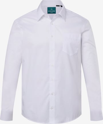 Boston Park Comfort fit Button Up Shirt in White: front