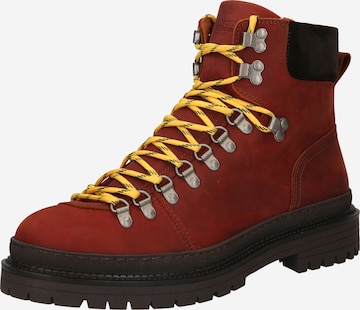 SELECTED HOMME - Bota com atacadores em castanho: frente