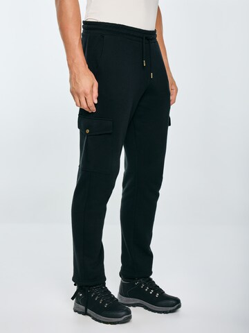 BIG STAR Tapered Cargobroek in Zwart