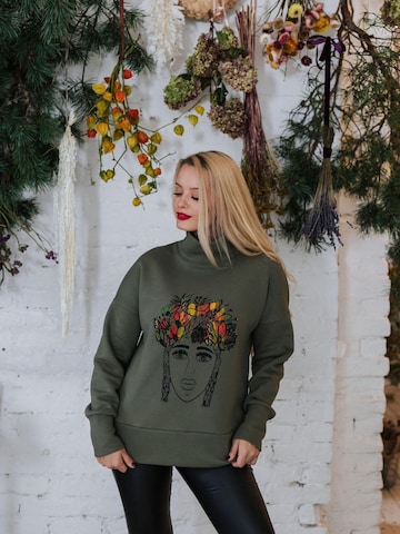 RADADA Sweatshirt 'FLOWER GIRL' in Green