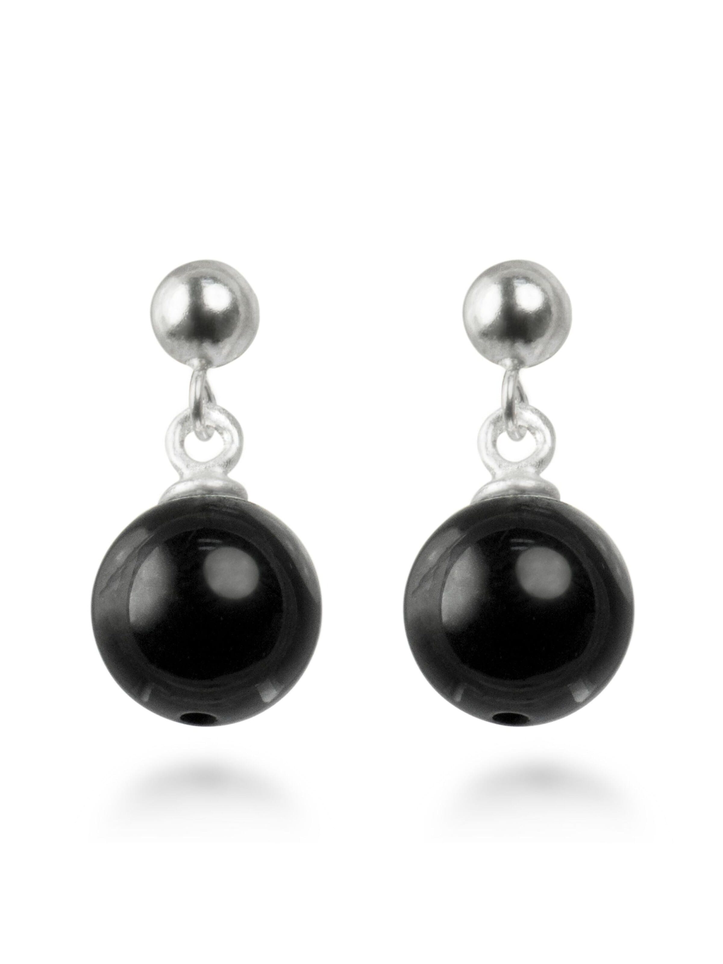 Luxenter Ohrringe 'Coleki'‌‌‌‌‌‌‌‌ in Schwarz: Vorderseite