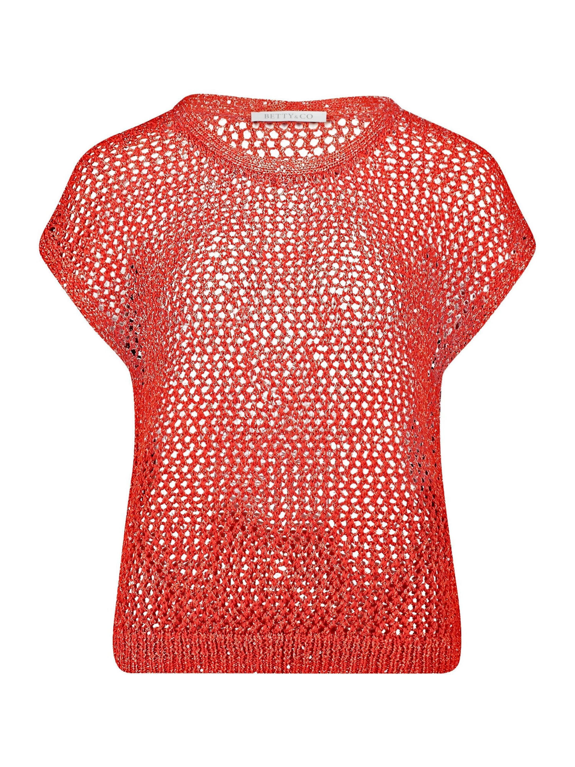 Betty & Co Strickpullunder mit Effektgarn in Braun: Vorderseite