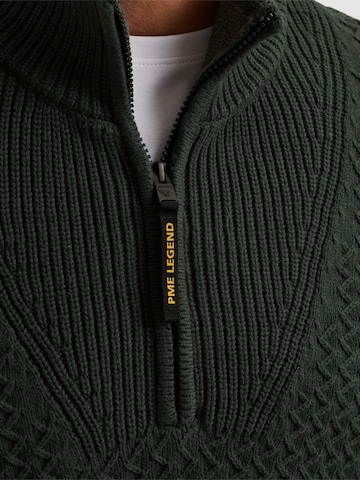 PME Legend - Jersey 'Pullover with half zipper' en verde
