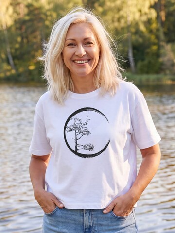 Maglia extra large 'Circle' di Life-Tree in beige