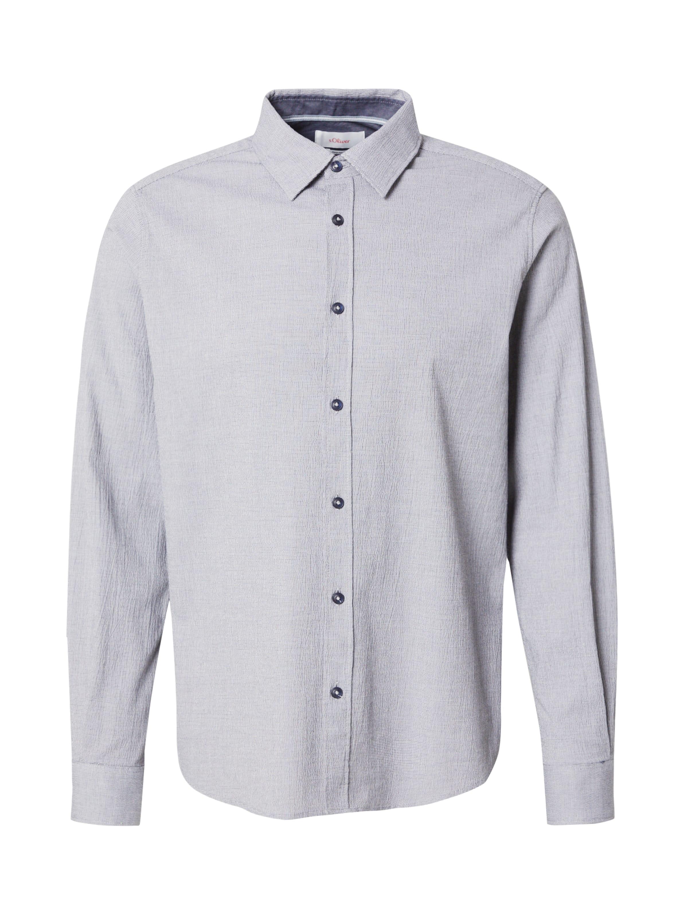 s.Oliver Regular fit Πουκάμισο σε μπλε: μπροστά