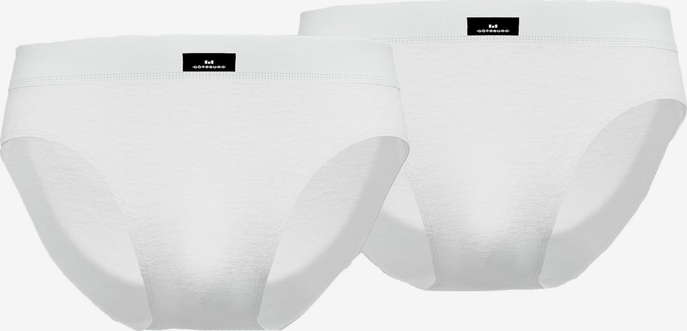 Slip Homme Götzburg Lot De 2 - 100% Coton Finition Côtelée - Couleur Unie