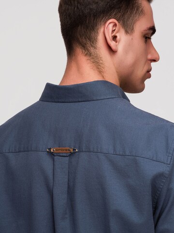 Ombre Comfort fit Button Up Shirt in Blue