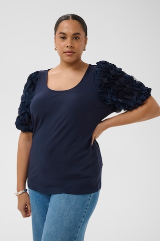 KAFFE CURVE - Camiseta 'KCLinda' en azul: frente