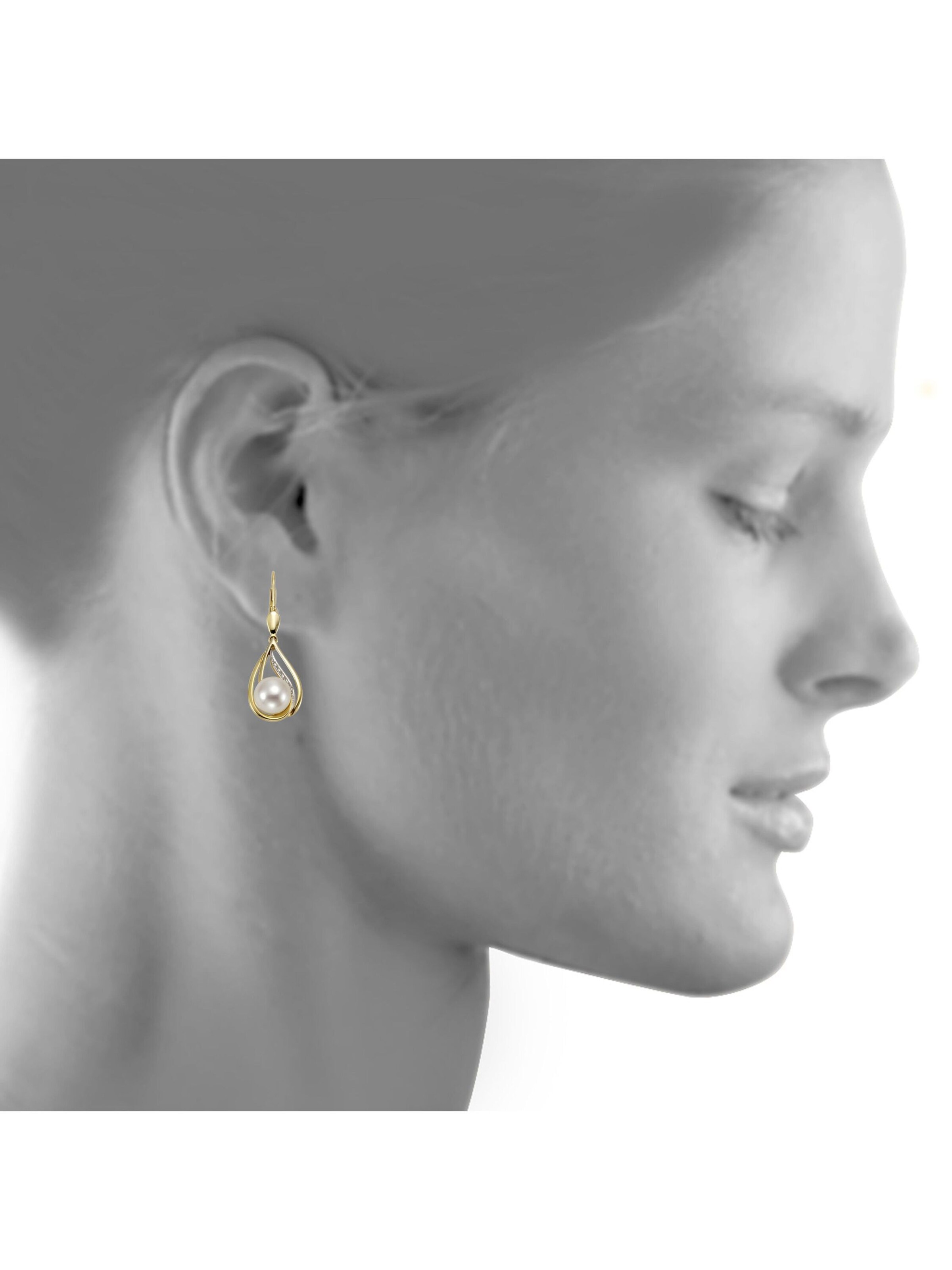 Boucles d'oreilles Orolino en jaune : devant