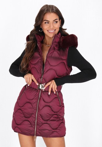 faina - Colete em vermelho: frente