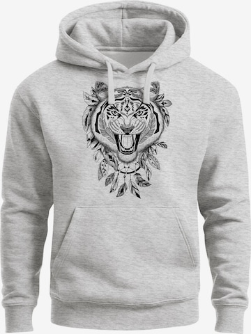 Neverless Sweatshirt 'Tiger' in Grau: Vorderseite