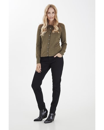 PULZ Jeans - Casaco de malha em cinzento