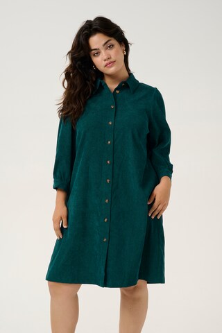 KAFFE CURVE Shirt dress 'Verana ' in Green: front