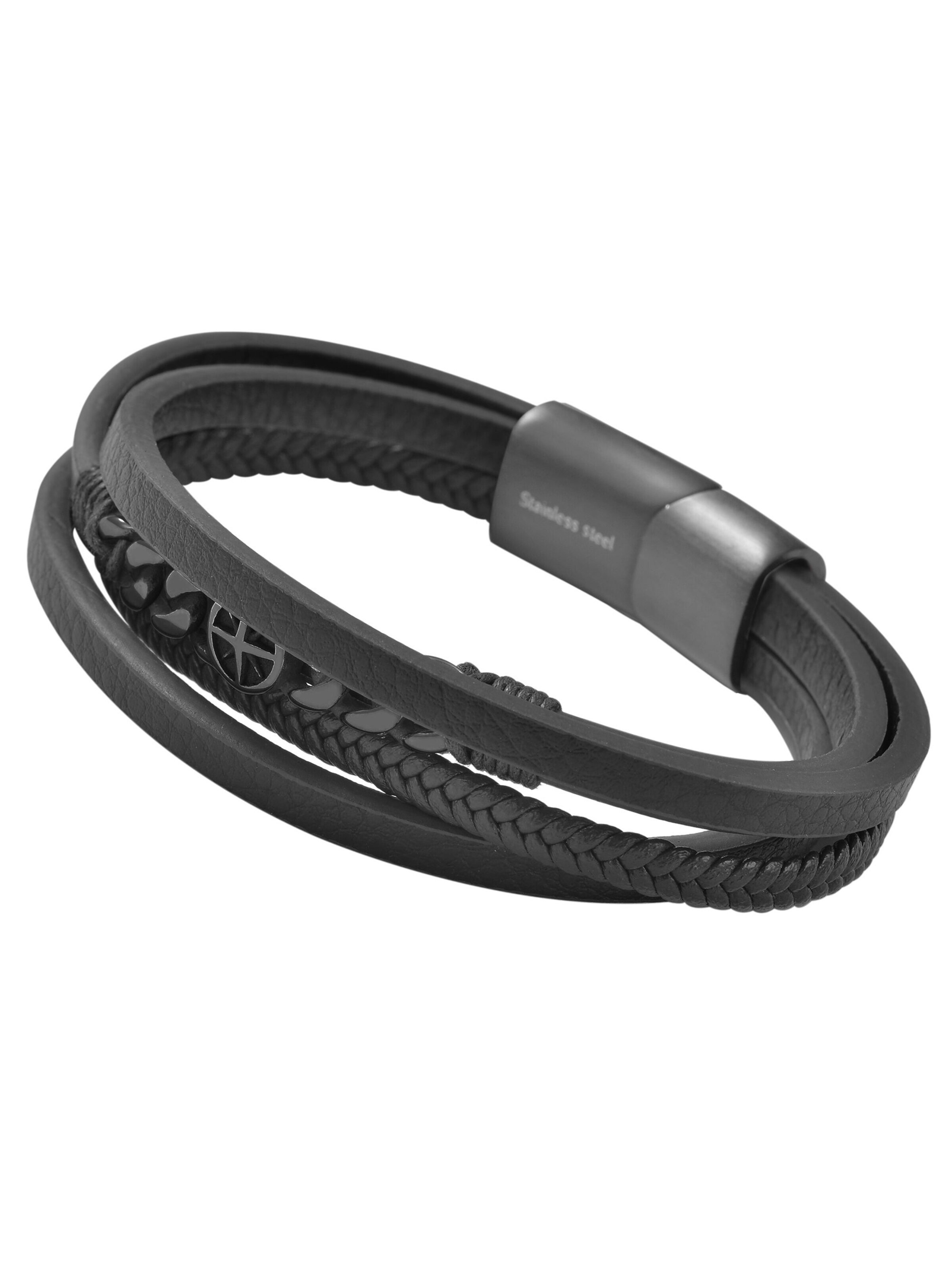 Akzent Bracelet 'Grine, langlebig' in Black: front