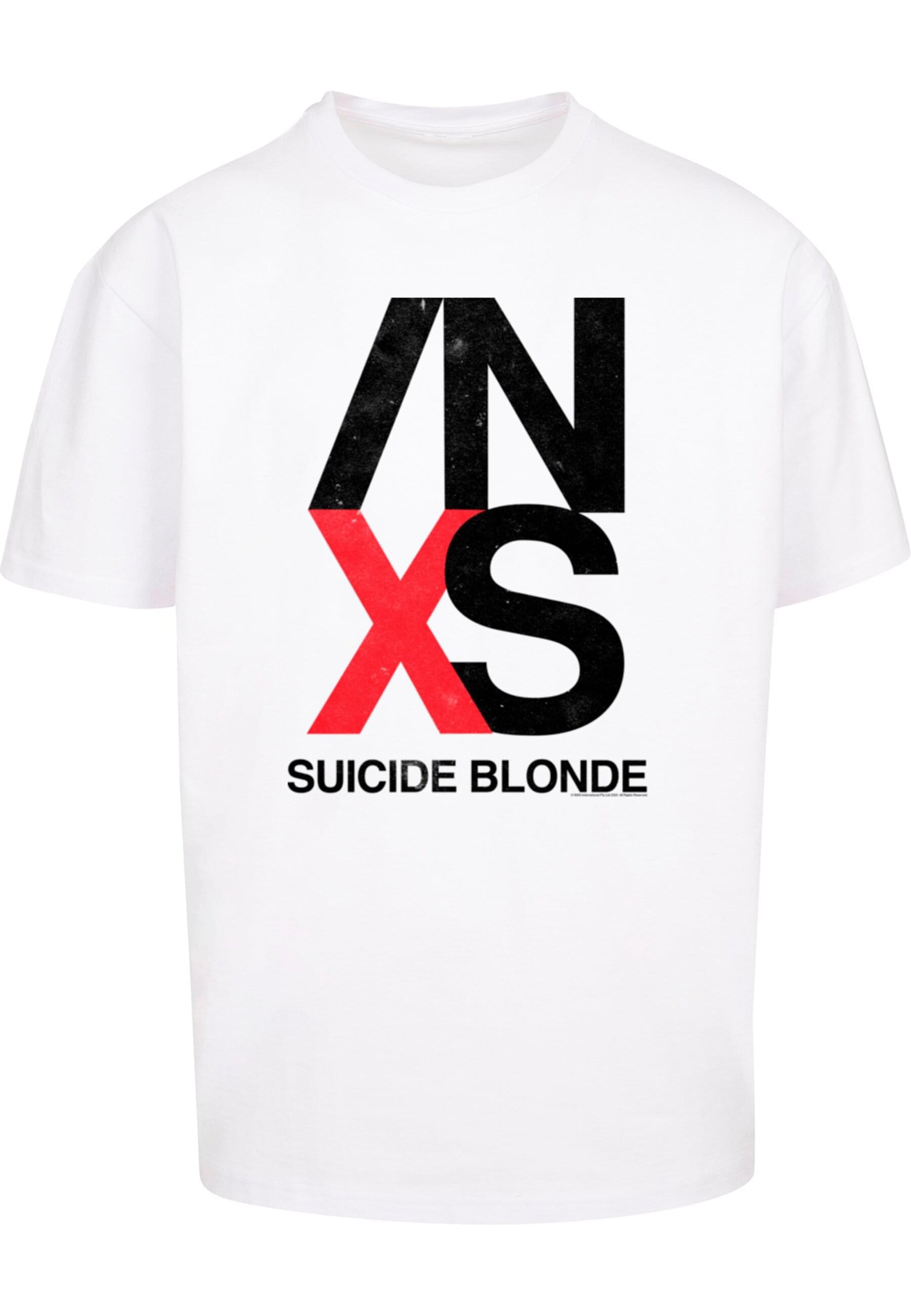 Merchcode Shirt 'INXS - X Tour' in Wit: voorkant